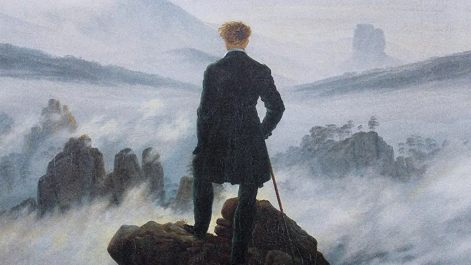 Le Slow Design : Éloge de la Lenteur Numérique -Le Voyageur au-dessus de la mer de nuages de Caspar David Friedrich - blog dac-design.art
